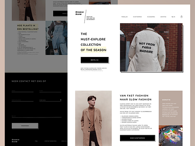 Slow Fashion Web Site design dutch fashion site ui ux