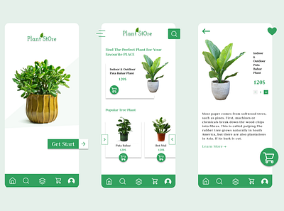 Plant Store branding design ui ux