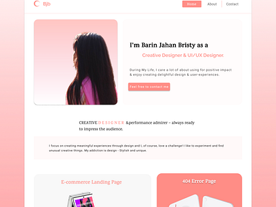 Personal Portfolio branding design typography ui ux