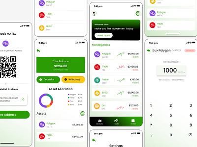 Crypto Currency Apps app design ui ux