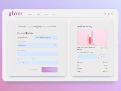 Daily Ui - Checkout Page beginner checkout checkoutpage dailyui design desktop figma graphic design ui uidesign