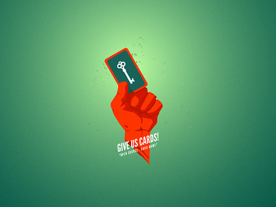 Give us Cards! card fist game illustration opensource revolt vector