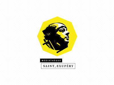 Médiathèque Saint-Exupéry design illustration illustrator logo yellow