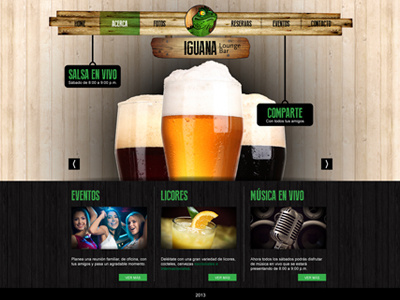 Iguana Web bar iguana lounge pub ui web web site