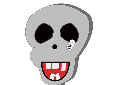 Skeleton grey halloween illustration skeleton skull smiles vector