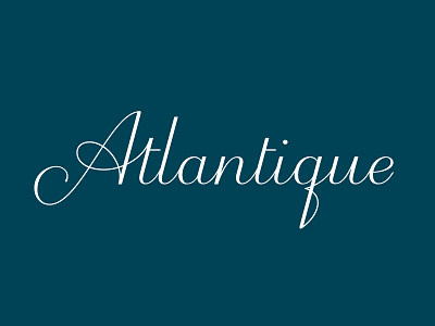 Atlantique atlantic atlantique calligraphy font logo logotype script typeface