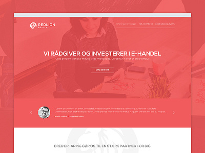 Redlion Equity ecommerce equity finance identity lion onepage responsive webdesign