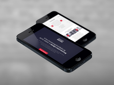 Views of new portfolio dark blue iphone portfolio responsive webdesign