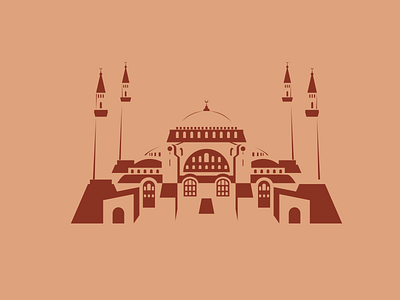 Hagia Sophia ayasofya christianity empire hagia sophia history illustration inkscape islam istanbul minimal mosque negative space ottoman rome turkey