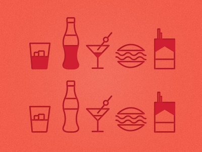 Party Icons alcohol icons martini party sandwich vectors