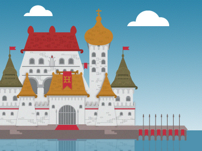 Pushkin`s castle castle fairytale heroes illustrator king noise princes pushkin russian tale vectors