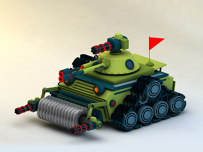 DESTRUKTO 3ds cinema4d destrukto illustration machine modeling render tank texture toys