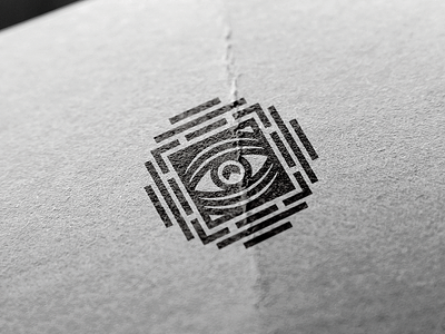 Eye Mark black contur eye gray illuminati labirint logo mark paper stamp stroke