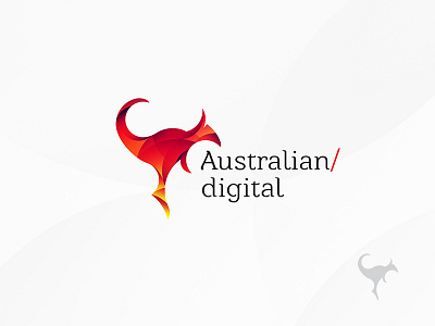 Australian Digital australia digital draft kangaroo logo logos mark shape stylization symbol