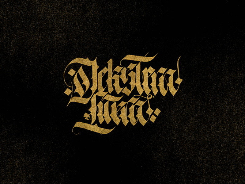 Dextera Littera - /Hand letters/ black calligraphy frakture freehand gold gothic lettering letters pen pilot typo