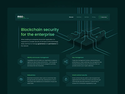 MISO Crypto Security - Web3 Concept blockchain crypto ui web design web3