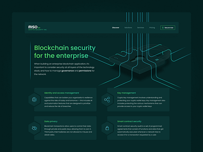 MISO Crypto Security - Web3 Concept blockchain crypto ui web design web3