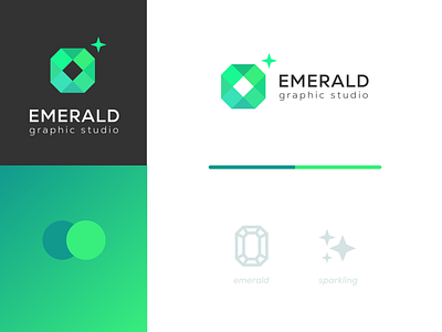 emerald graphic studio logo design branding design graphic design illustration logo minimal