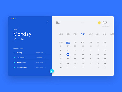 Calendar & Reminder Concept agenda calendar reminder schedule sketch trend ui ux visual design web app