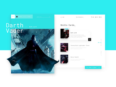Battlefront II - Darth Vader darthvader experience fan game interfaz star user ux vader visual wars web