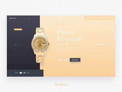 Rolex Website Concept buy clock ecommerce responsive rolex sketch ui ux watch website