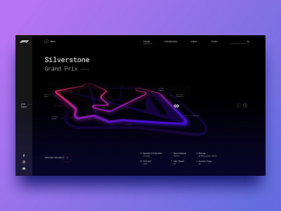 Formula 1 / Website car circuit f1 gradient race responsive sketch ui ux visual website