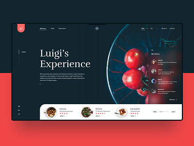 Luigi's Pizza Store! clean design e commerce food pizza responsive sketch store ui ux visual website