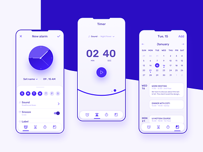 Alarm App Clock Calendar Designs, Themes, Templates And Downloadable  Graphic Elements On Dribbble