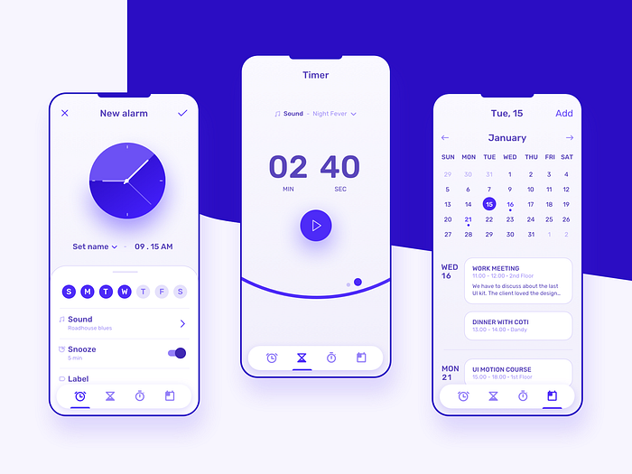 Browse thousands of Alarm UI images for design inspiration Dribbble