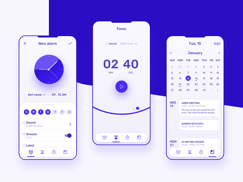Browse thousands of Alarm UI images for design inspiration Dribbble