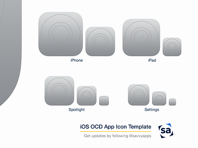 iOS OCD App Icon Template V2 app icon download ios psd resource savvy apps template