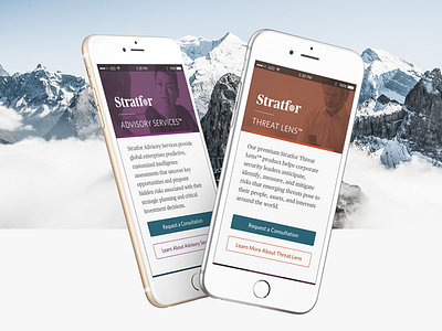 Stratfor contemporary design experience geo geopolitical global intelligence mobile modern product sleek web