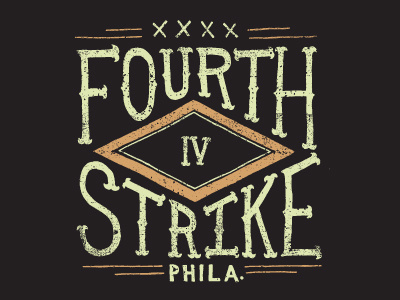 Fourth Strike clothing hand drawn type lettering print typography