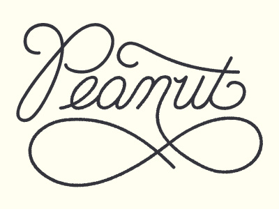 Peanut hand lettering lettering script texture typography