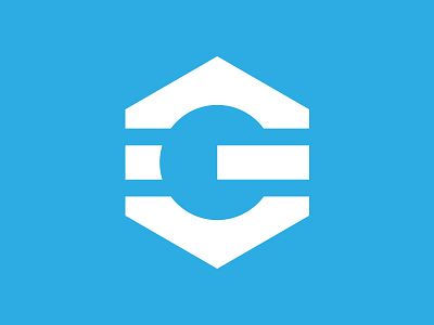 Good Worker grid system hexagon logo logo design mark vector