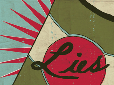 Canned Lies illustration texture typography