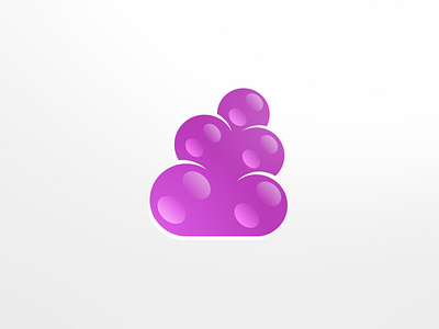 Cloud berry berry cloud glossy logo purple web2.0 xalion