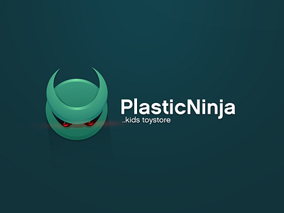 Plastic Ninja - Logo Mark blue eyes green logo mark mascot ninja plastic red xalion