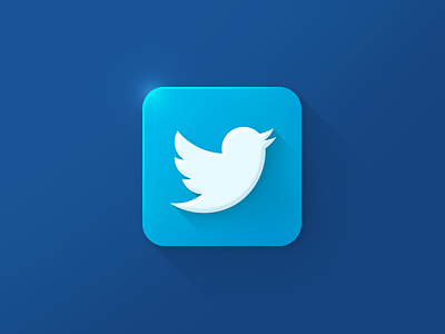 Twitter Icon 3d blue clean color colorful icon logo twitter xalion