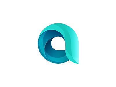 A - Logo a blue gloss gradients letter logo not for sale sale xalion