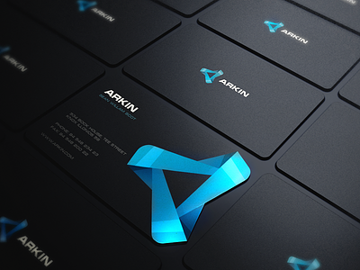 Arkin - Branding arkin blue branding class complex fold glow modern shapes sleek smooth triangles