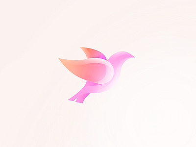 Dove - Wind animal Marks animal bird dove logo mark pink purple simple usama wind xalion