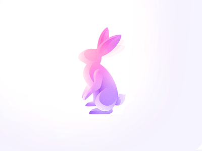 Bunny - Wind animals animal animals bunny illustration logo mark usama wind xalion
