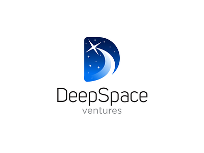 DeepSpace - Logo Mark 2 blue clean deep galaxy gradient iconic logo mark sky space stars vector