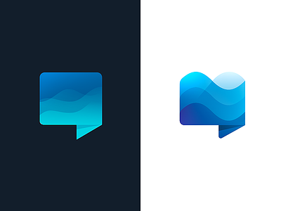 Chat Wave - Logo Mark Variations