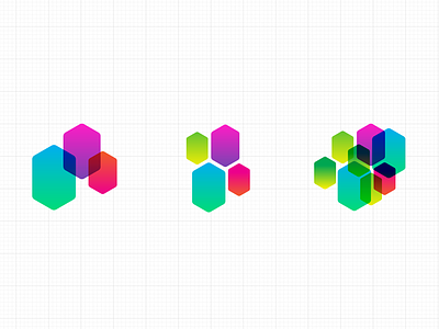 Mark Exploration branding conceptual elements gradient mark polygon usama wip work xalion