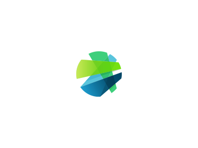 Logo Concept - Toposens blue business circle design gradient green logo mark stripes toposens usama xalion