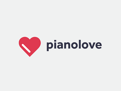 Piano Love - Logo Mark bold effra gloss heart legendary logo love mark personal piano simple