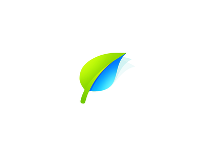 Water + Leaf concept corporate design droplet leaf usama water wip