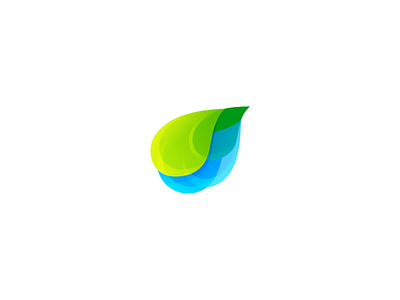 Water Leaf - Logo Mark V3 3 concept corporate design droplet drops leaf usama water wip